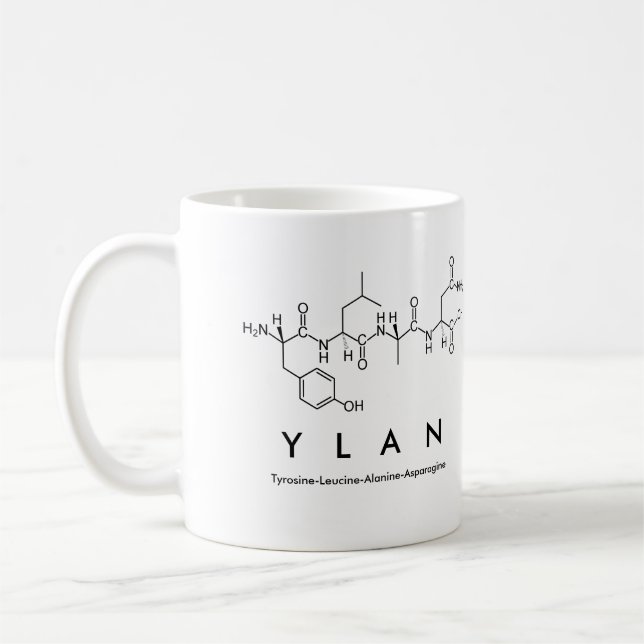 Taza De Café Ylan peptide name mug (Izquierda)
