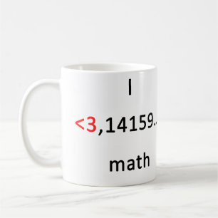 Taza De Café ¡Yo <3 matemáticas, más que café!