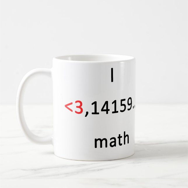 Taza De Café ¡Yo <3 matemáticas, más que café! (Izquierda)