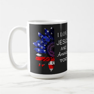 Taza De Café Yo amo a Jesús y a Estados Unidos también