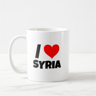 Taza De Café Yo amo a Siria س el