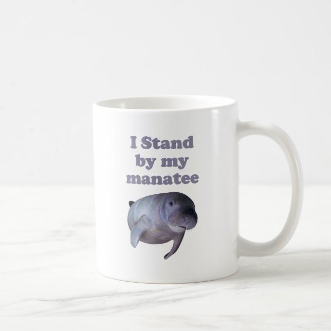Taza De Café Yo Apoyo A Mi Manatee (Derecha)