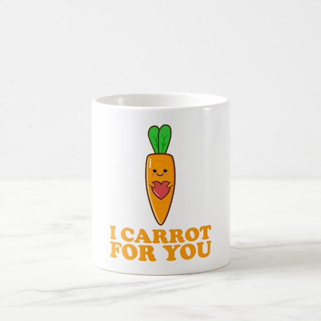 Taza De Café Yo Carrot Por Ti Kawaii Carrot Pun (Centro)