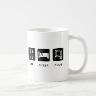 Taza De Café Yo como, duermo y cifro