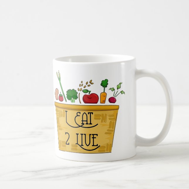 Taza De Café Yo como para vivir Mug (Derecha)