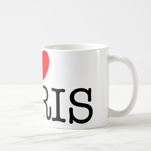 Taza De Café Yo corazón (amor) París (Derecha)