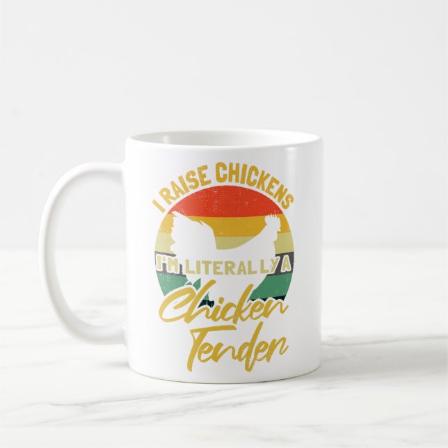Taza De Café Yo crio pollos, literalmente soy una gallina tiern (Izquierda)
