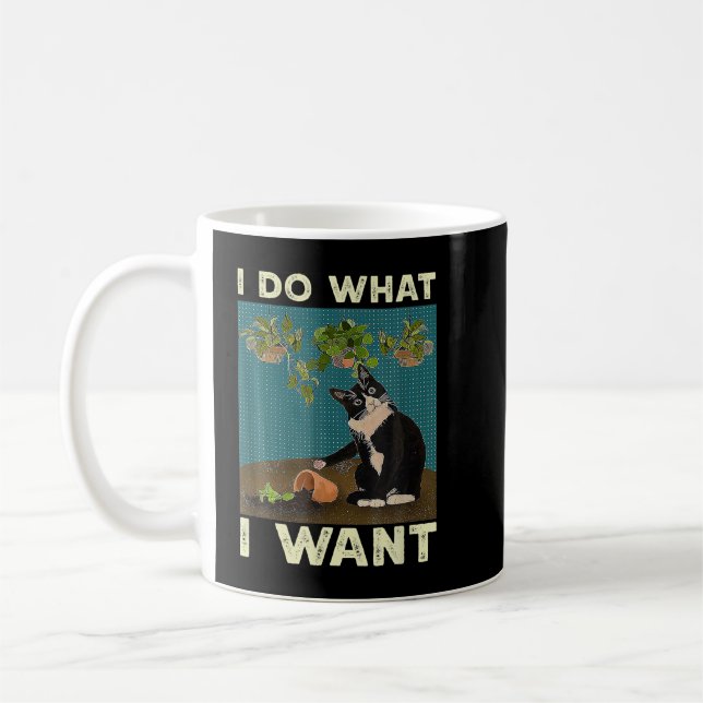 Taza De Café Yo Hago Lo Que Quiero Que El Gardenato De Tuxedo F (Izquierda)