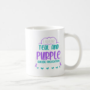 Taza De Café Yo Llevo Avisos De Prevención Del Suicidio Verde a
