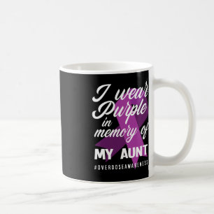 Taza De Café Yo Llevo Púrpura En Memoria De Mi Sobredosis De Tí