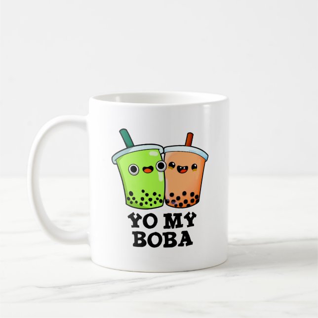 Taza De Café Yo mi Boba Funny Boba Tea Pun (Izquierda)
