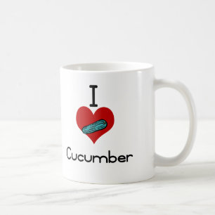 Taza De Café Yo pepino del corazón-amor