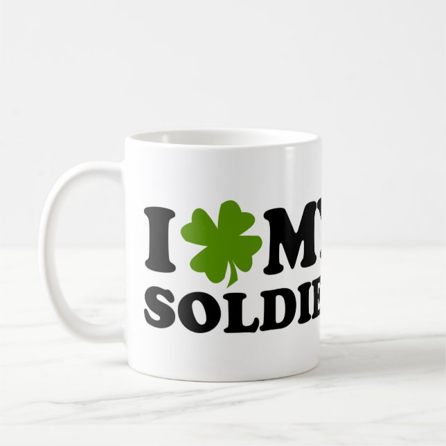 Taza De Café Yo (shamrock) mi soldado (Izquierda)