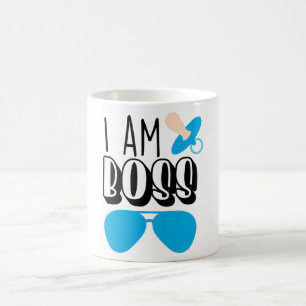 Taza De Café Yo soy el Jefe Gracioso Niño Impresión