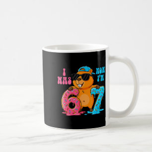 Taza De Café Yo tenía seis años ahora tengo siete 6 7 Capybara 