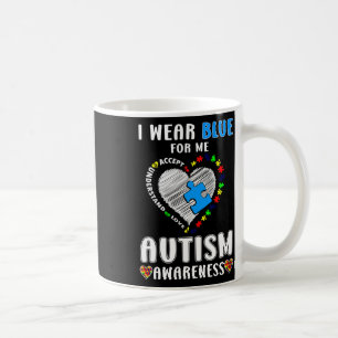 Taza De Café Yo Uso Azul Para Mí Conciencia Del Autismo