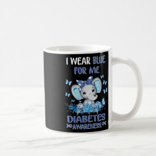 Taza De Café Yo Uso Azul Para Mí Diabetes Sensibilización Sobre