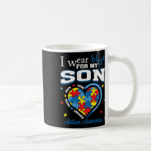Taza De Café Yo Uso Azul Para Mi Hijo Conciencia De Autismo Mam
