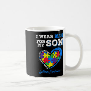 Taza De Café Yo Uso Azul Para Mi Hijo Conciencia De Autismo Mam