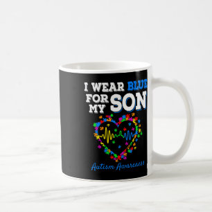 Taza De Café Yo Uso Azul Para Mi Hijo Día De Conciencia Del Aut