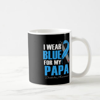Taza De Café Yo Uso Azul Para Mi Papá Diabetes Feather Awarenes