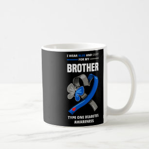 Taza De Café Yo Uso Azul Y Gris Para Mi Hermano Tipo Uno Diabe
