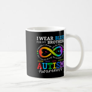 Taza De Café Yo Uso Blues Para Mi Hermano Concienciación De Aut