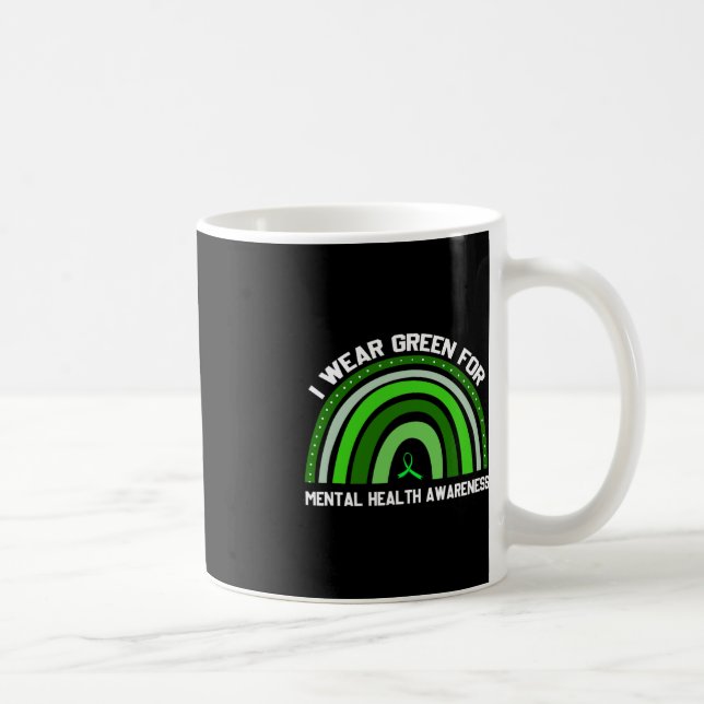 Taza De Café Yo Uso Green Para Concienciación Sobre Salud Menta (Derecha)
