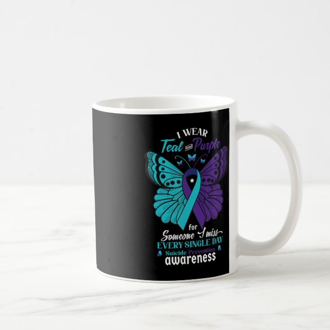 Taza De Café Yo uso la mentalidad Verde azulada y morada de con (Derecha)