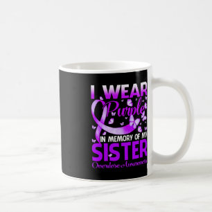 Taza De Café Yo Uso Morado En Memoria De Mi Hermana Sobredosifi