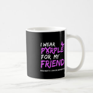Taza De Café Yo uso morado para mi amigo que lucha contra el cá