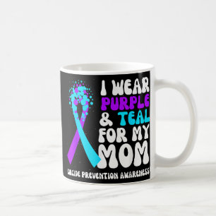 Taza De Café Yo Uso Purple Y amp; Verde azulado Para La Prevenc