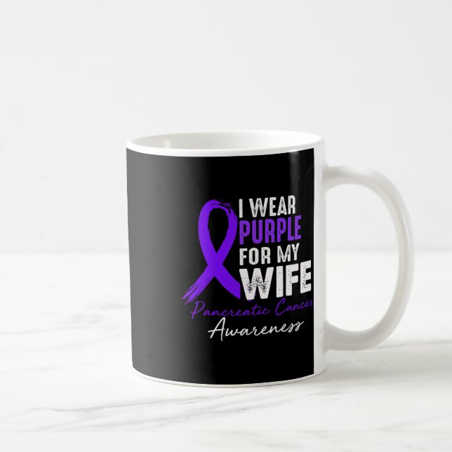 Taza De Café Yo Uso Púrpura Para Esposa Conciencia Pancreática  (Derecha)