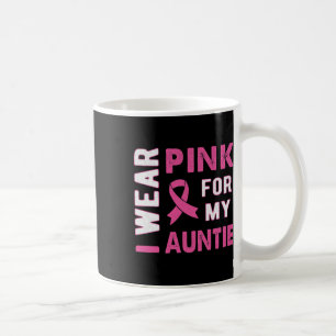 Taza De Café Yo uso rosa para mi tía, conciencia sobre el cánce