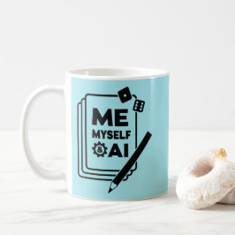 Taza De Café Yo, yo y AI, negro Art Mug