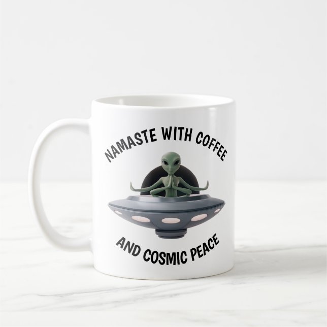 Taza De Café Yoga Alien (Izquierda)