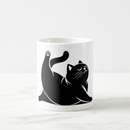 Taza De Café *Yoga Cat #4 Arte Digital