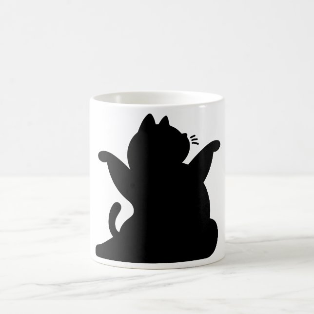 Taza De Café *Yoga Cat #8 Arte Digital (Centro)