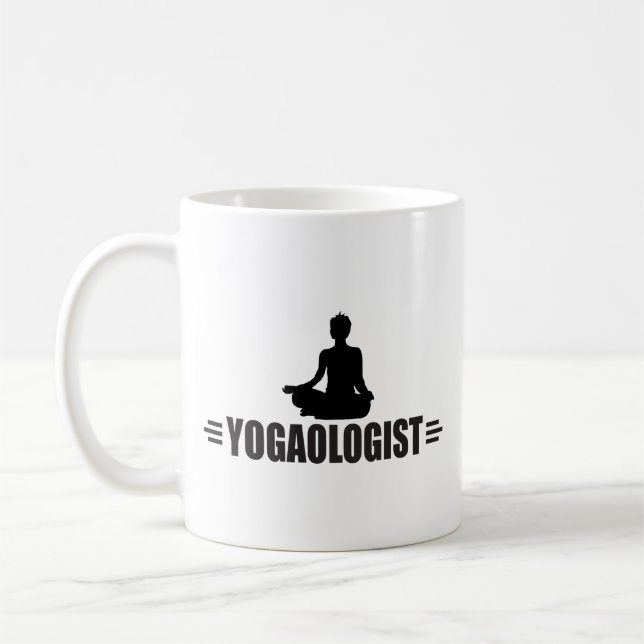 Taza De Café Yoga cómico (Izquierda)