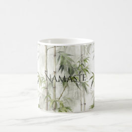 Taza De Café Yoga de atención plena de bambú verde