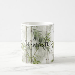 Taza De Café Yoga de atención plena de bambú verde
