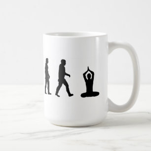 Taza De Café yoga de la evolución