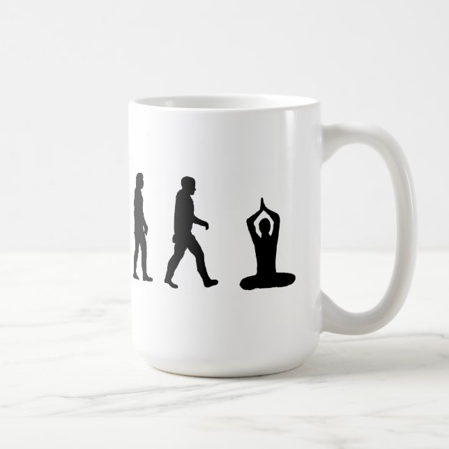 Taza De Café yoga de la evolución (Derecha)