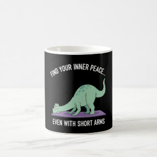 Taza De Café Yoga Divertido de Dinosaurio: Encuentra Tu Paz Int