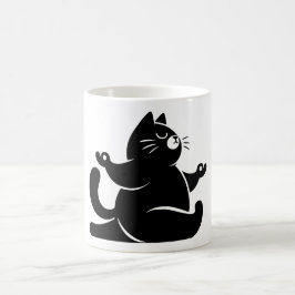 Taza De Café *Yoga Gato #2 Arte Digital