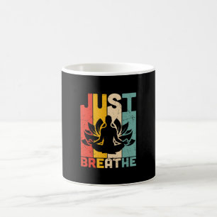 Taza De Café Yoga Lover Simplemente respira el yoga Lotus