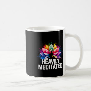 Taza De Café Yoga Meditó Profundamente Flor de Loto Acuarela Ze
