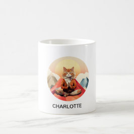Taza De Café Yoga - Namaste - Cat
