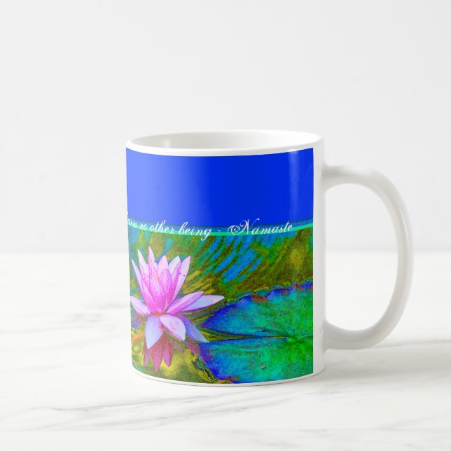 Taza De Café Yoga Namaste - cita de Buda del flor de Lotus (Derecha)
