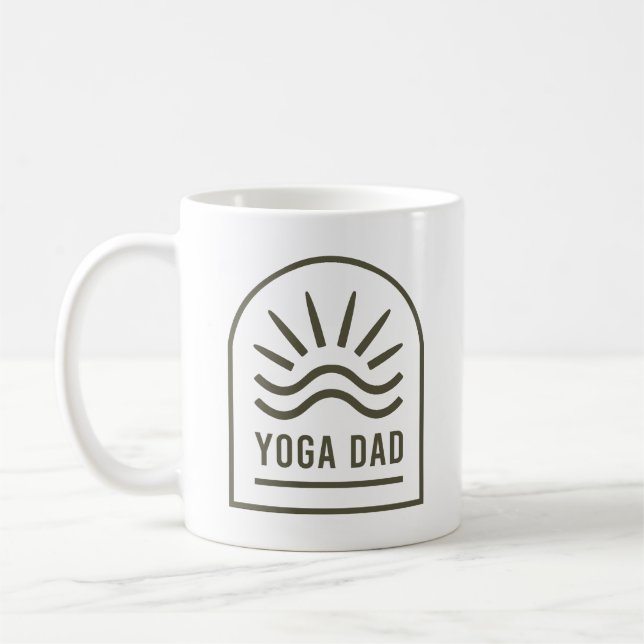 Taza De Café Yoga papá zen wellness espiritual yogi boho (Izquierda)